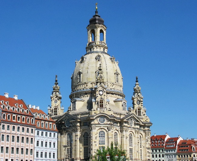 Dresden, Frauenkirche und rekonstruierter Neumarkt