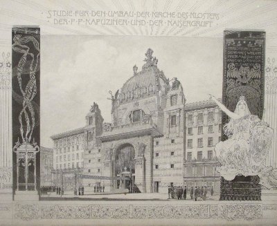 Architekturzeichnung Wagner Kapuzinergruft~1