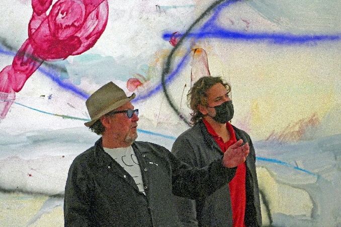 julian schnabel mit seinem sohn cy in hagen foto andrea matzker p4930945