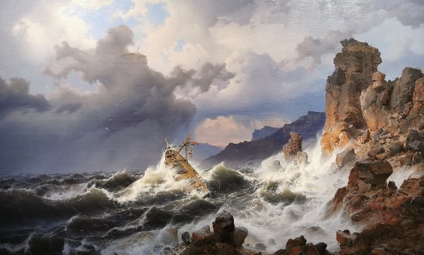 andreas achenbach seesturm an der norwegischen küste (1837) x~1
