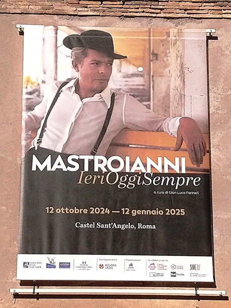 marcello mastroianni poster zur ausstellung auf dem castel sant'angelo foto andrea matzker dsc 4847