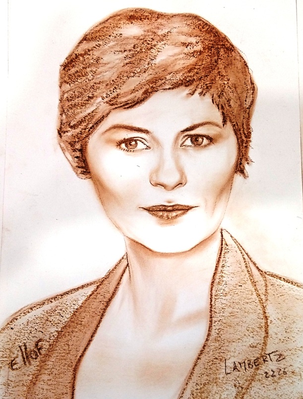 lambertz monday night köln 2026 audrey tautou bekannt ale amélie foto gezeichnet von dem künstler ellof von der elfenbeinküste besser hätte er sie nicht treffen können andrea matzker p02476x